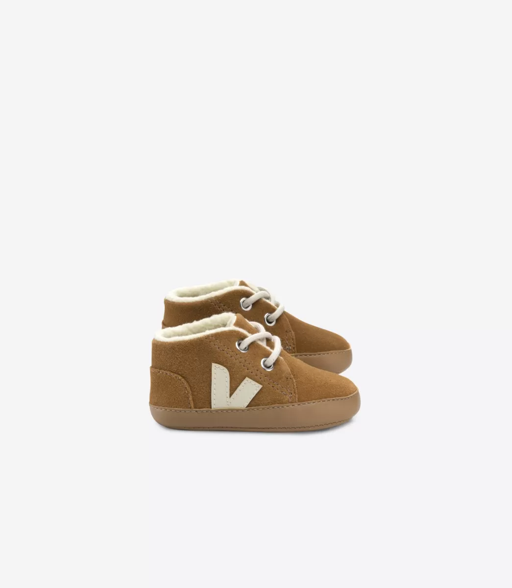 VEJA BABY FURED SUEDE CAMEL PIERRE< Baby