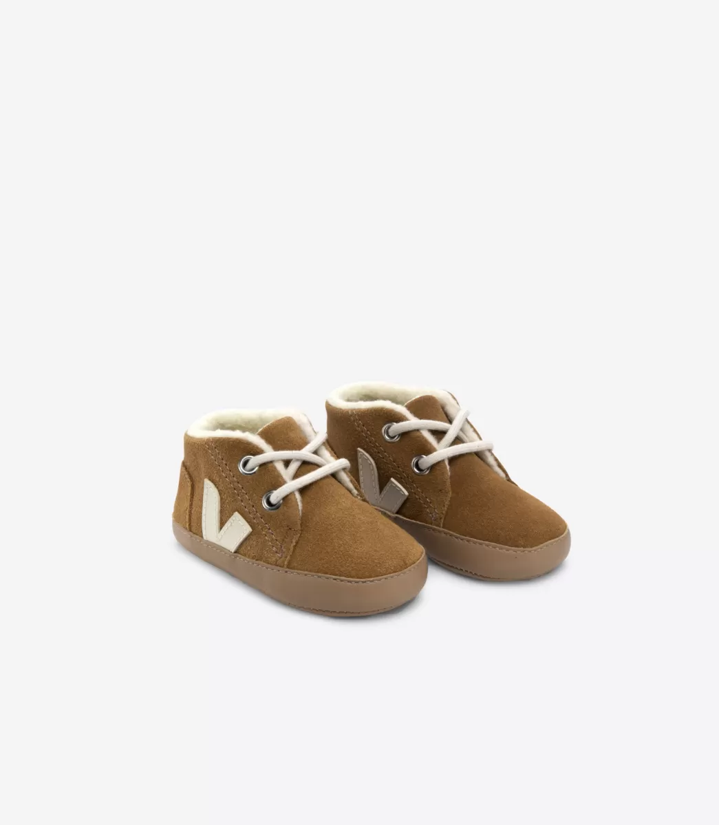 VEJA BABY FURED SUEDE CAMEL PIERRE< Baby