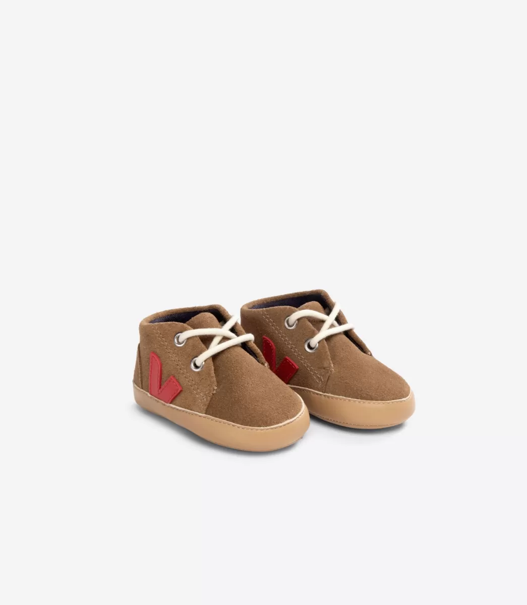 VEJA BABY SUEDE BROWN PEKIN< Baby