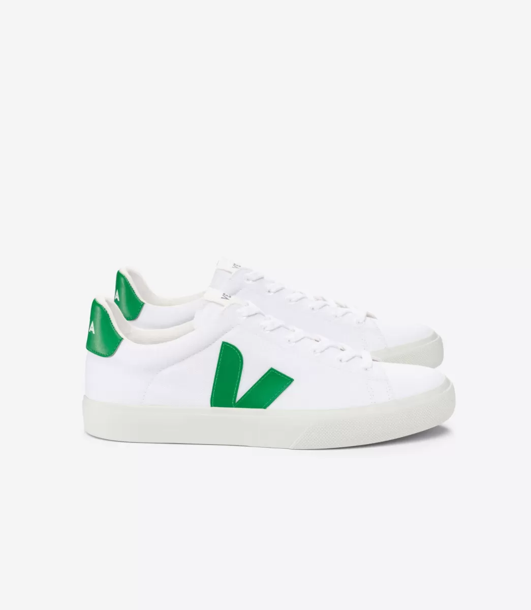 VEJA CAMPO CANVAS WHITE EMERAUDE<MULHER Adulto | Vegan