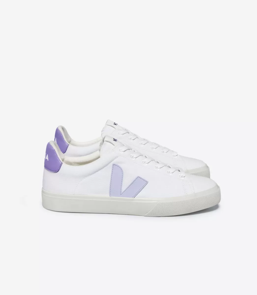 VEJA CAMPO CANVAS WHITE SWAN LAVANDE<MULHER Adulto | Vegan