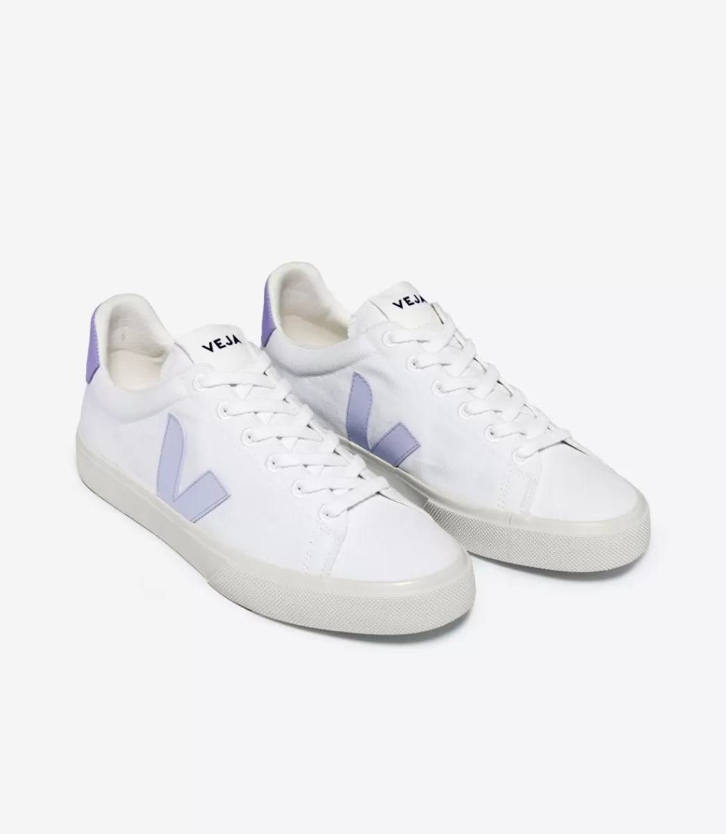 VEJA CAMPO CANVAS WHITE SWAN LAVANDE<MULHER Adulto | Vegan