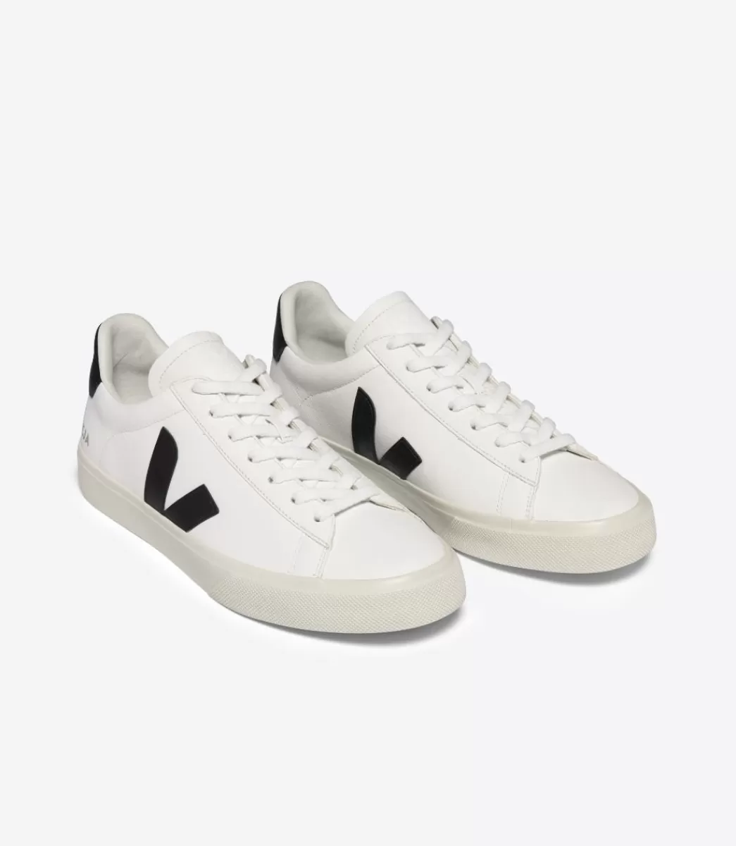 VEJA CAMPO LEATHER WHITE BLACK<MULHER Campo | Campo