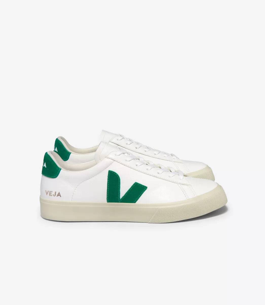 VEJA CAMPO LEATHER WHITE EMERAUDE<MULHER Campo | Campo