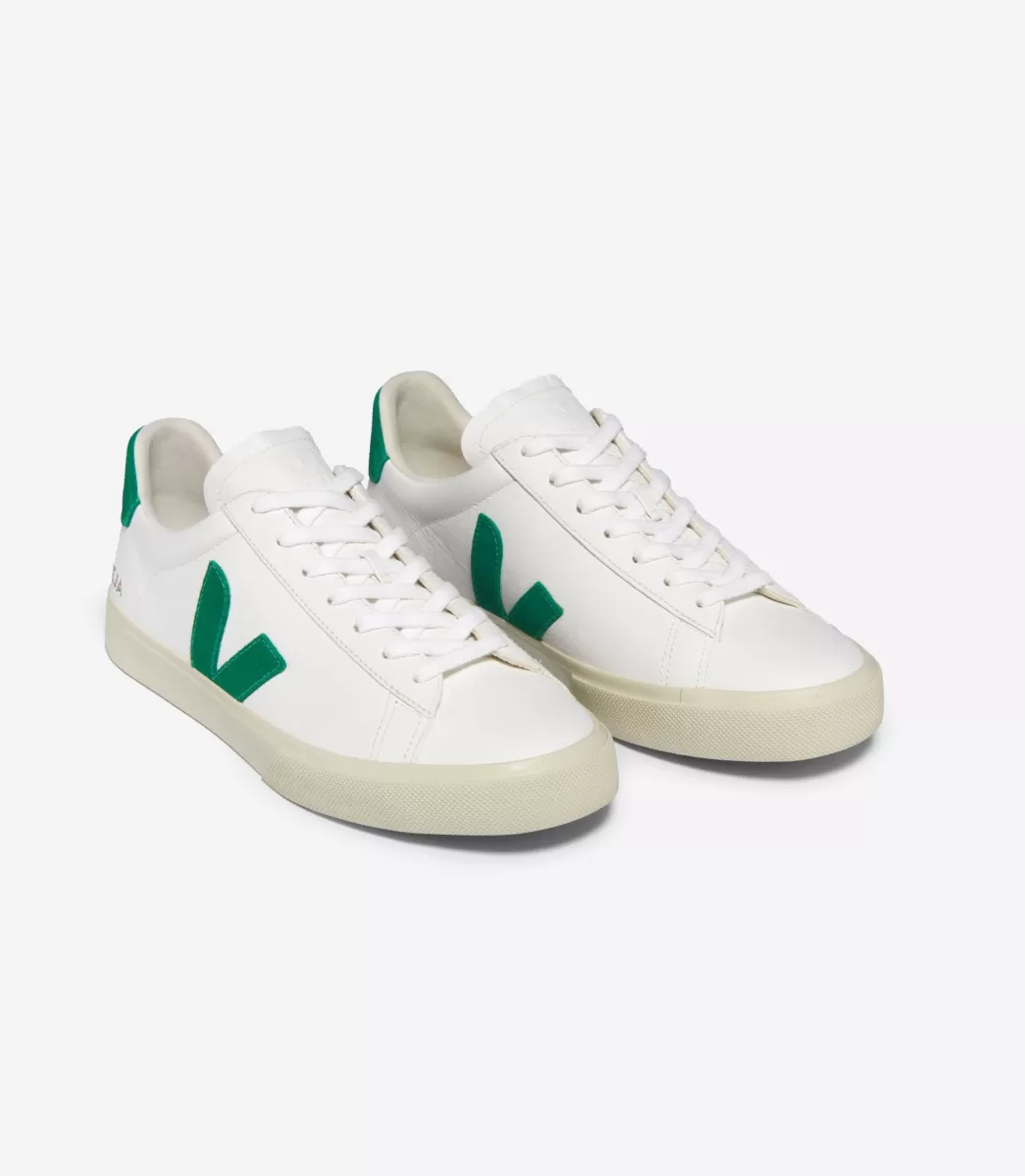 VEJA CAMPO LEATHER WHITE EMERAUDE<MULHER Campo | Campo