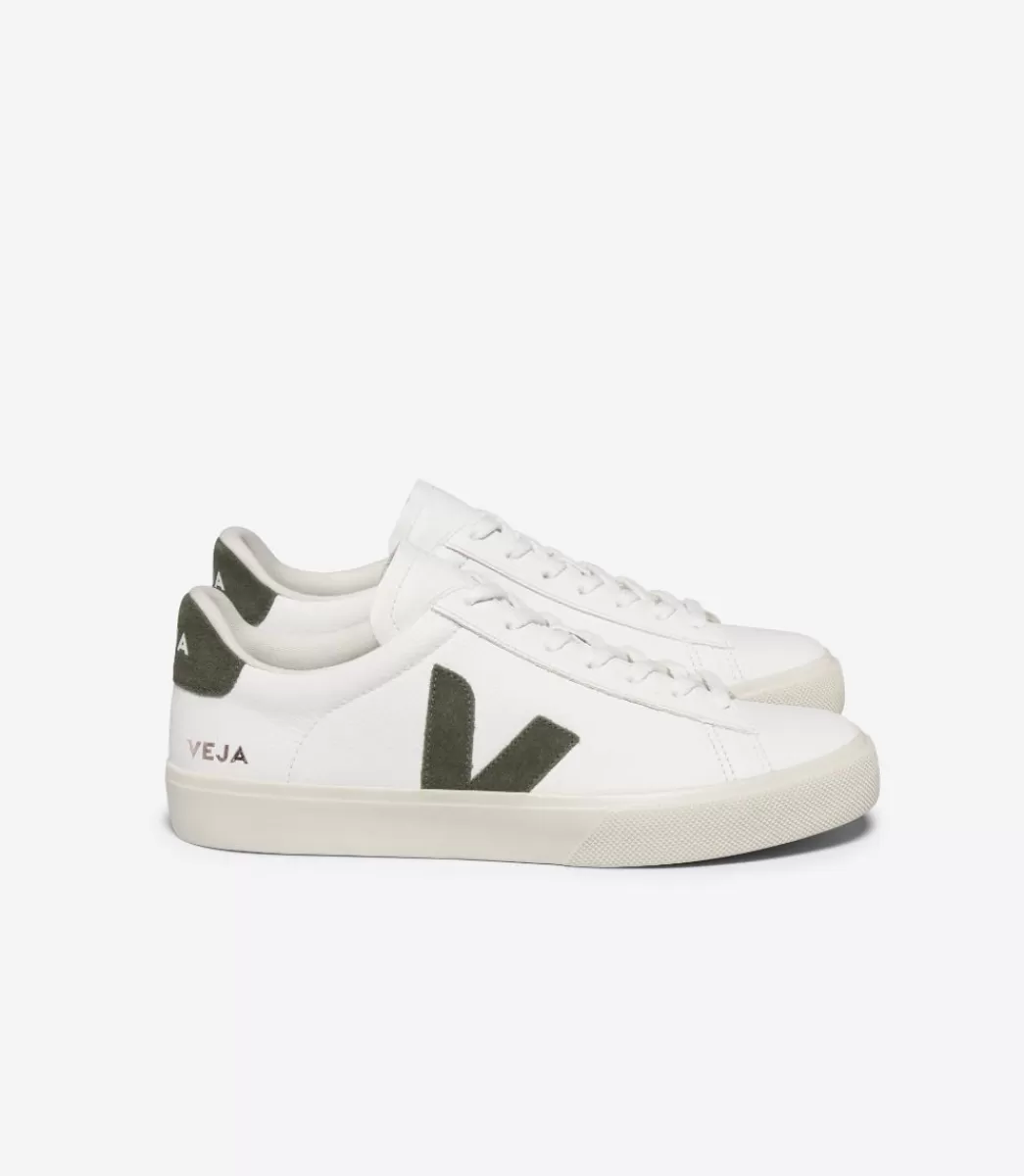 VEJA CAMPO LEATHER WHITE KAKI<MULHER Campo | Campo