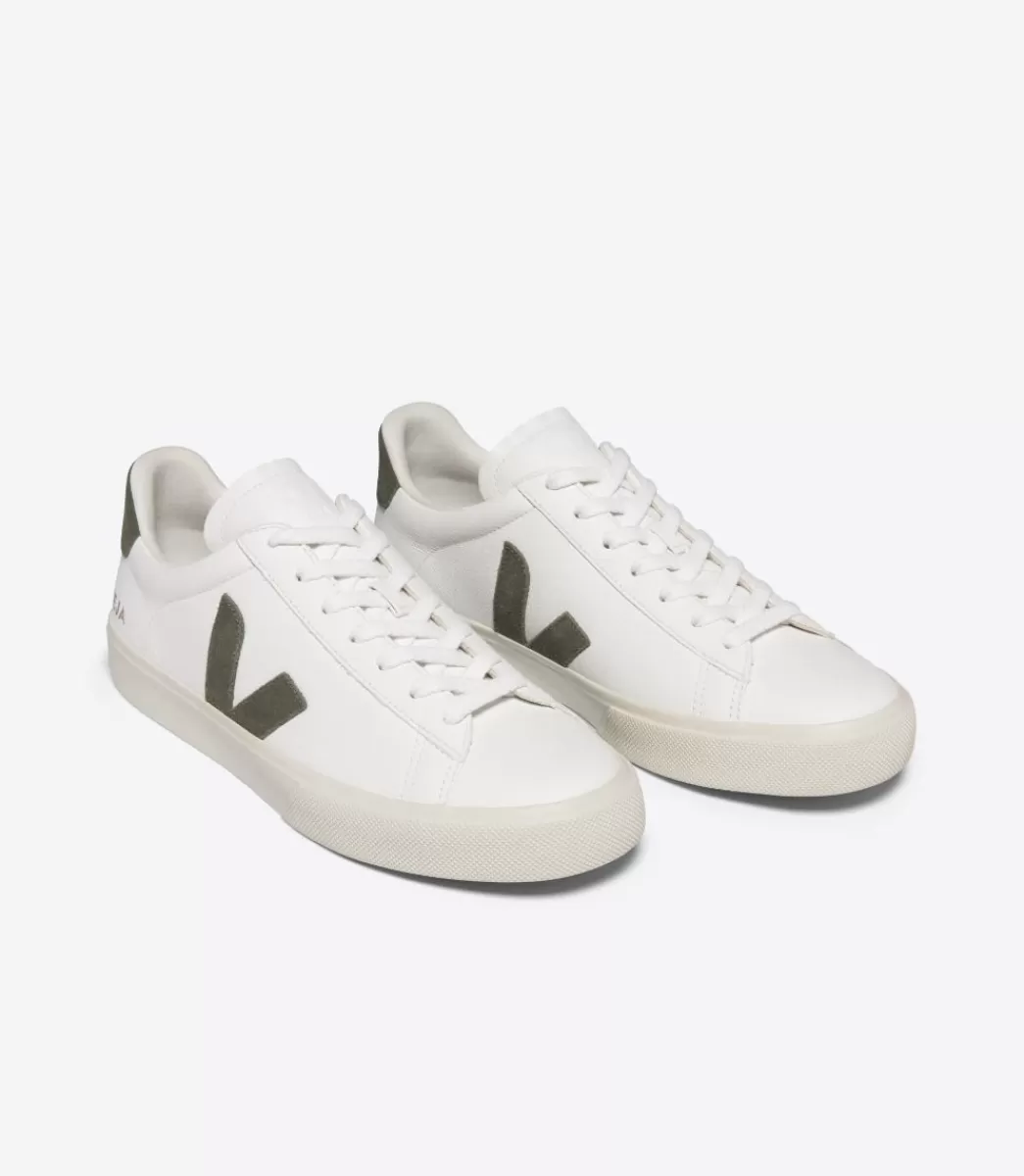 VEJA CAMPO LEATHER WHITE KAKI<MULHER Campo | Campo