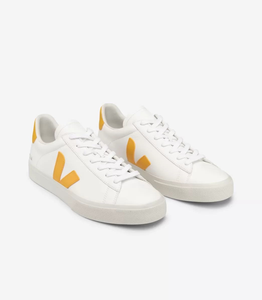 VEJA CAMPO LEATHER WHITE OURO< Adulto