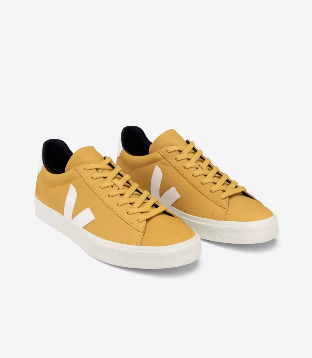 VEJA CAMPO NUBUCK MOUTARDE WHITE< Adulto