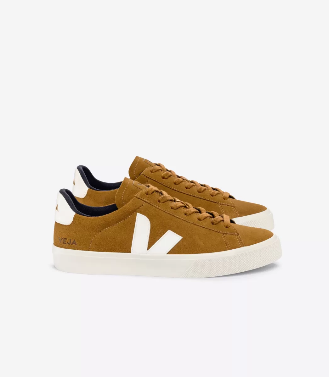 VEJA CAMPO SUEDE CAMEL WHITE<MULHER Campo