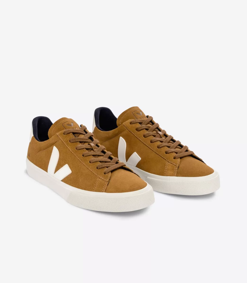 VEJA CAMPO SUEDE CAMEL WHITE<MULHER Campo