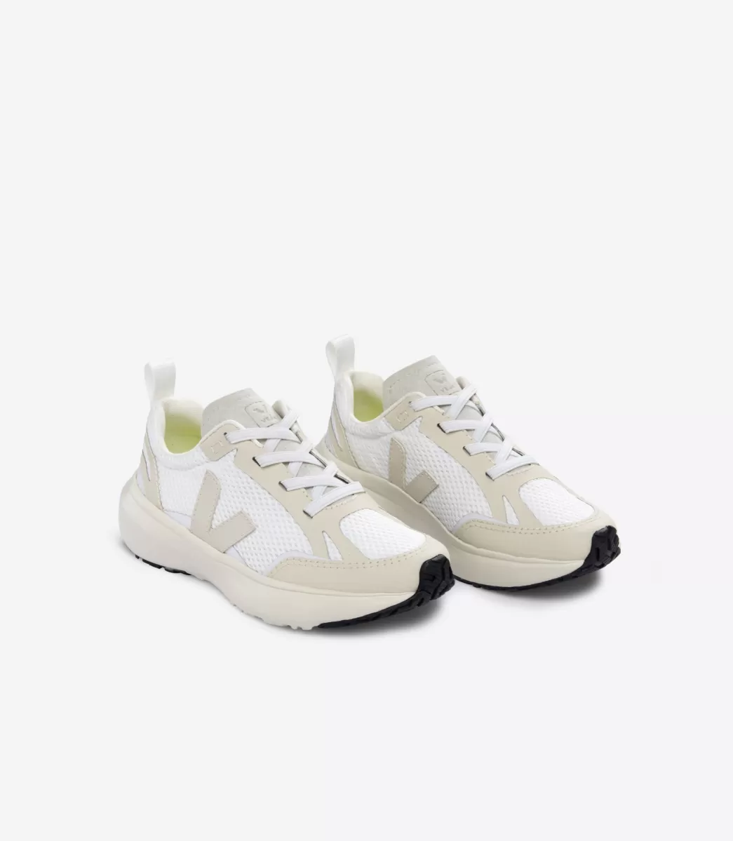 VEJA CANARY ALVEOMESH WHITE PIERRE< Criança | Vegan