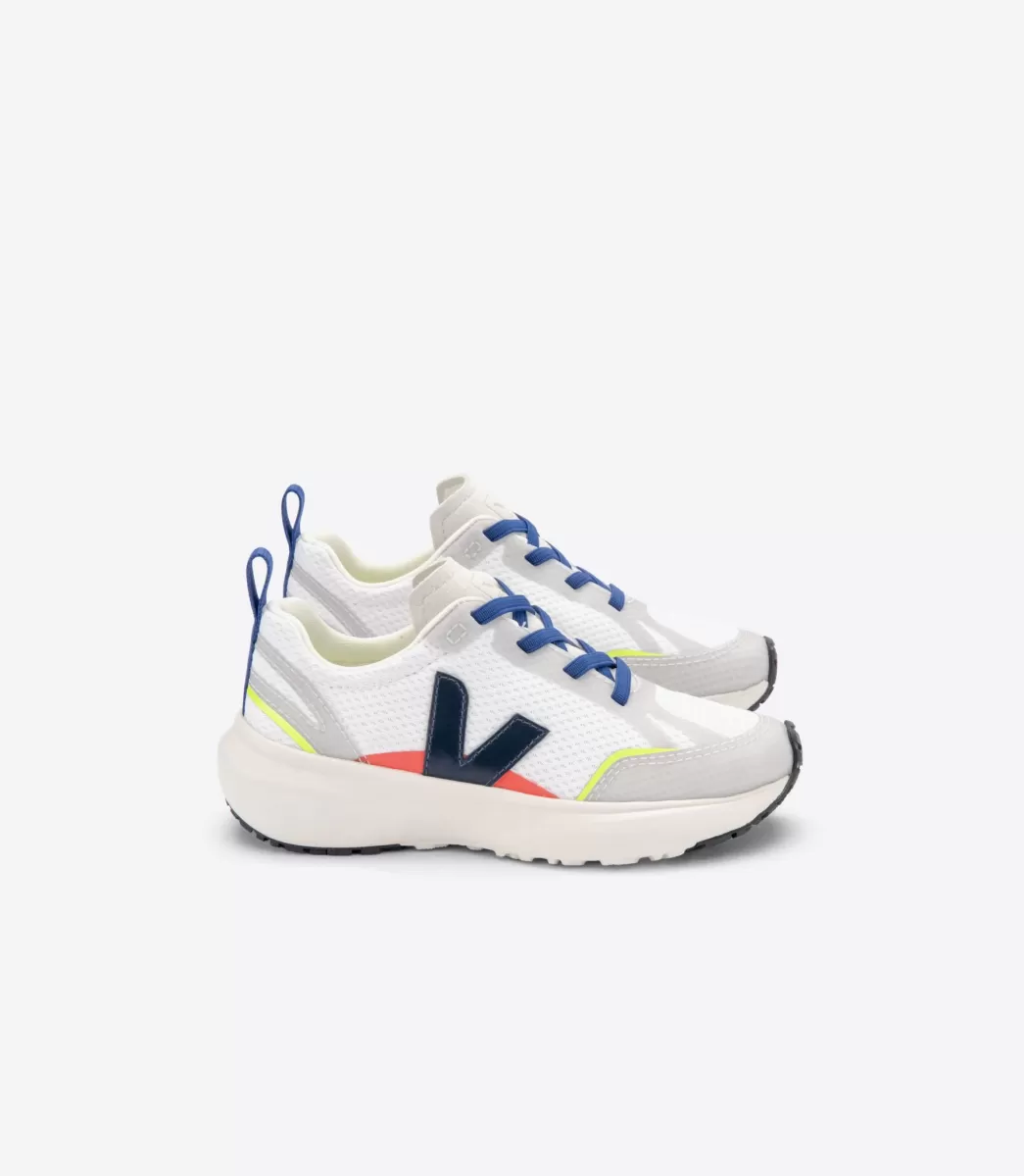 VEJA CANARY ELASTIC LACES ALVEOMESH WHITE NAUTICO< Criança | Vegan