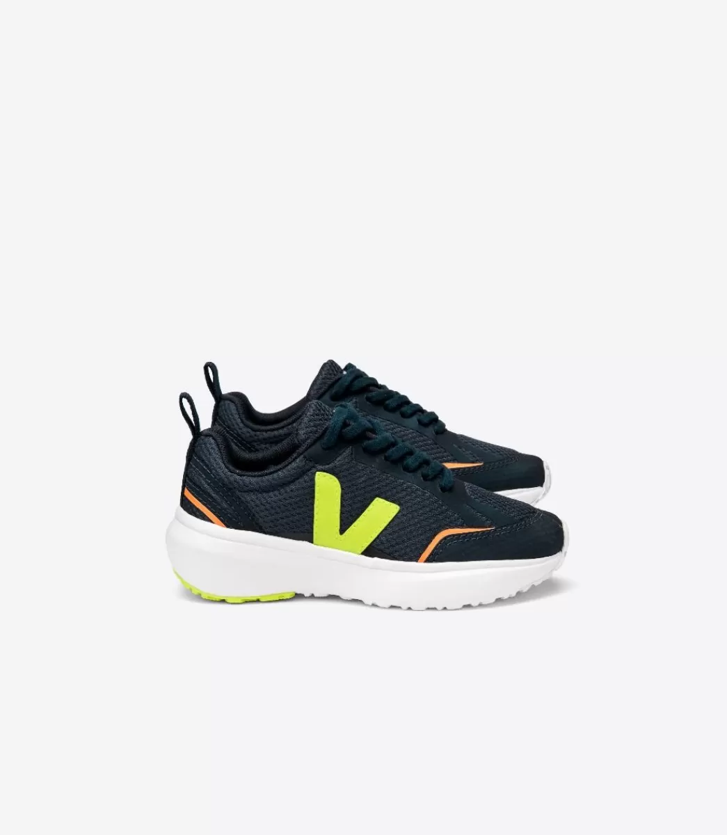 VEJA CANARY LACES ALVEOMESH NAUTICO JAUNE FLUO<Crianças Crianças