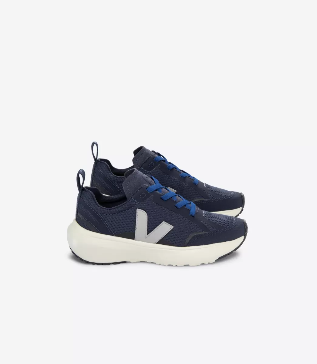 VEJA CANARY LIGHT ALVEOMESH NAUTICO OXFORD GREY< Criança | Vegan