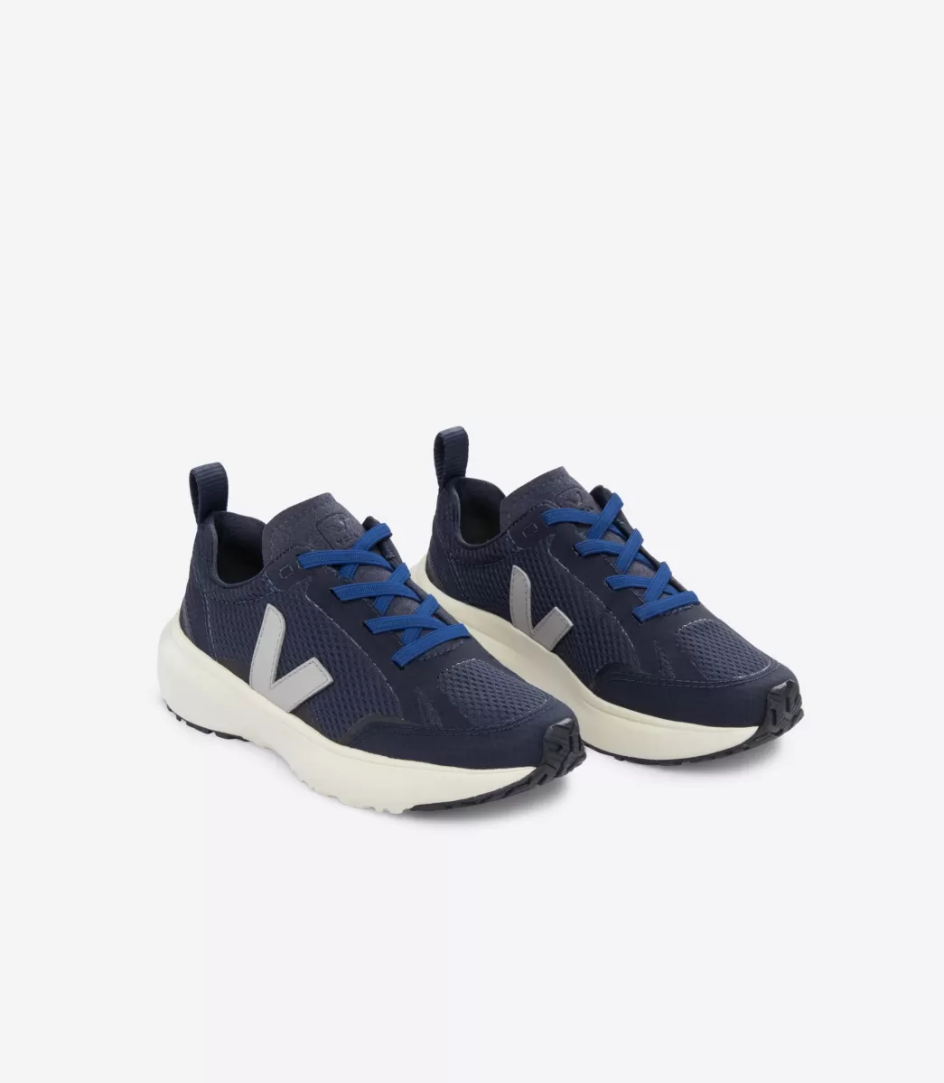 VEJA CANARY LIGHT ALVEOMESH NAUTICO OXFORD GREY< Criança | Vegan