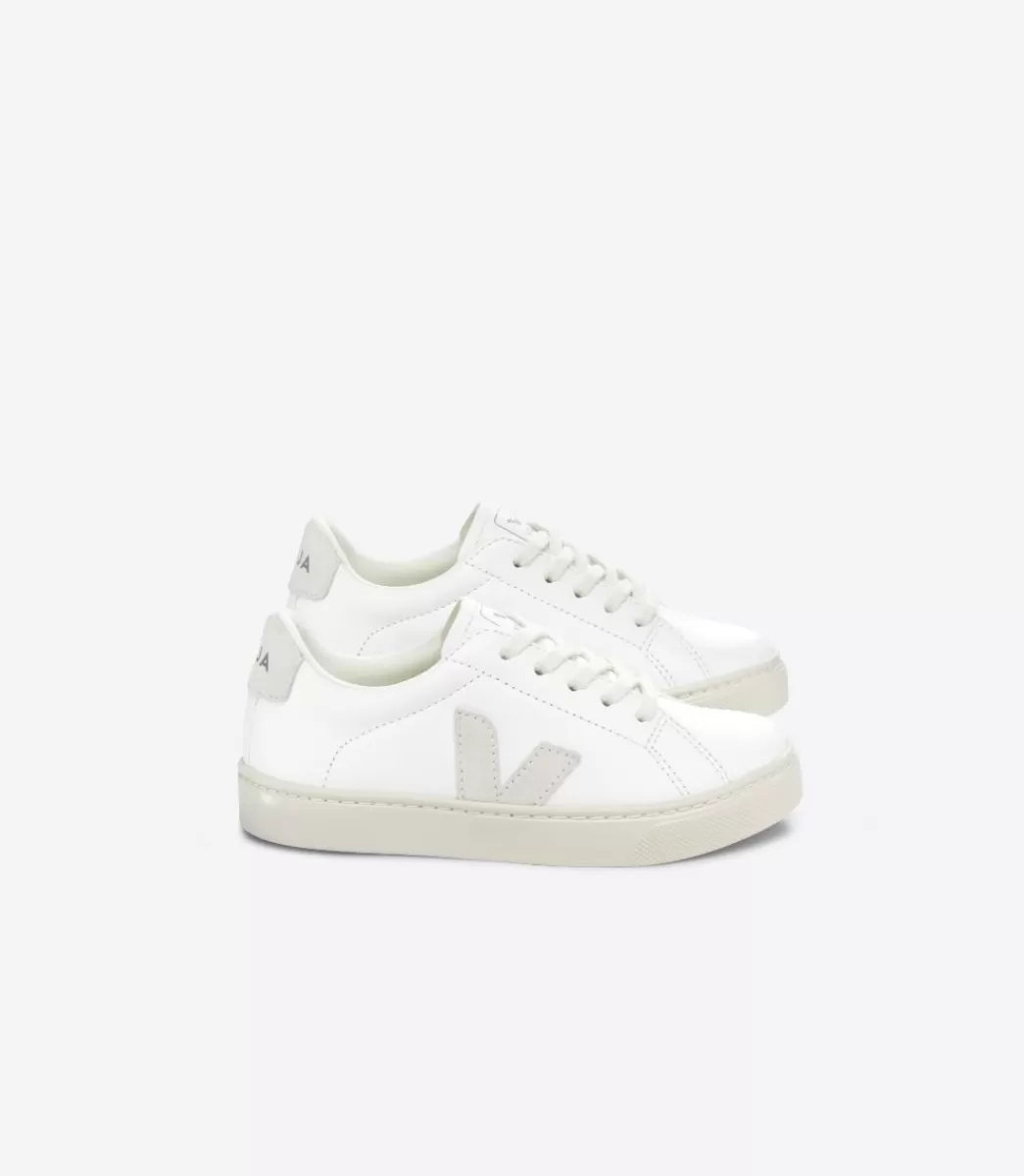 VEJA ESPLAR LACES LEATHER WHITE NATURAL< Esplar