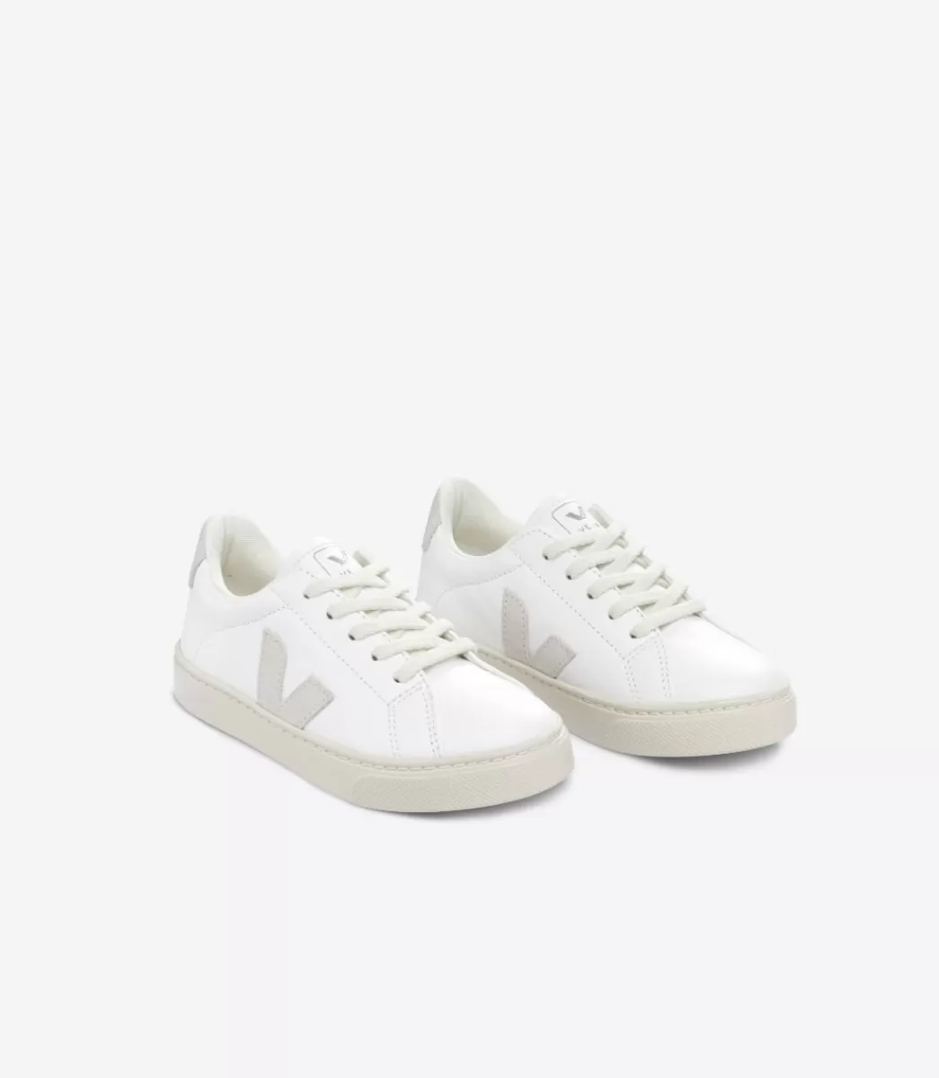 VEJA ESPLAR LACES LEATHER WHITE NATURAL< Esplar