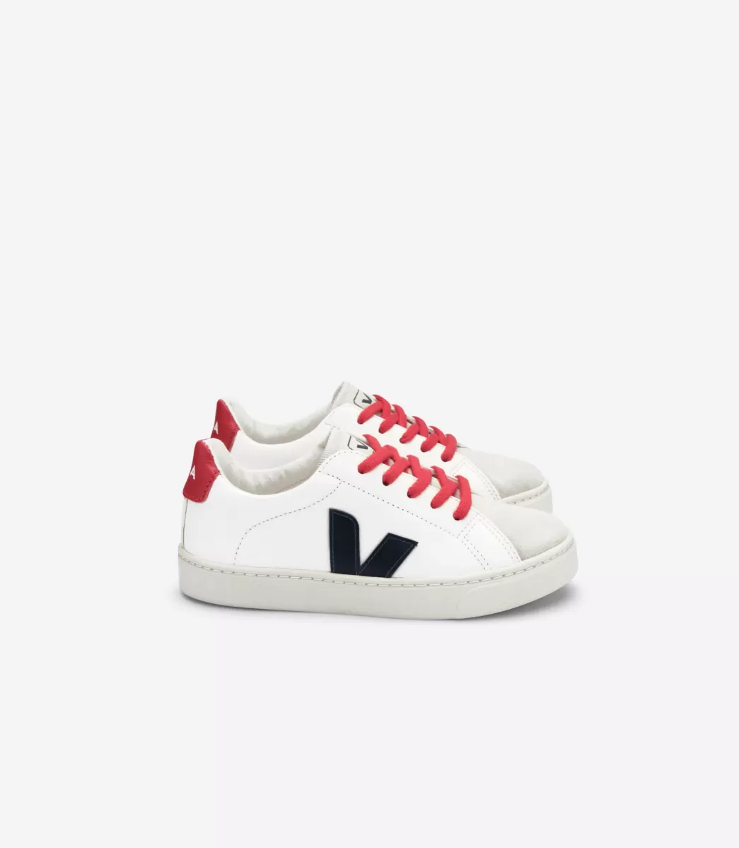 VEJA ESPLAR LACES LEATHER WHITE NAUTICO PEKIN< Esplar