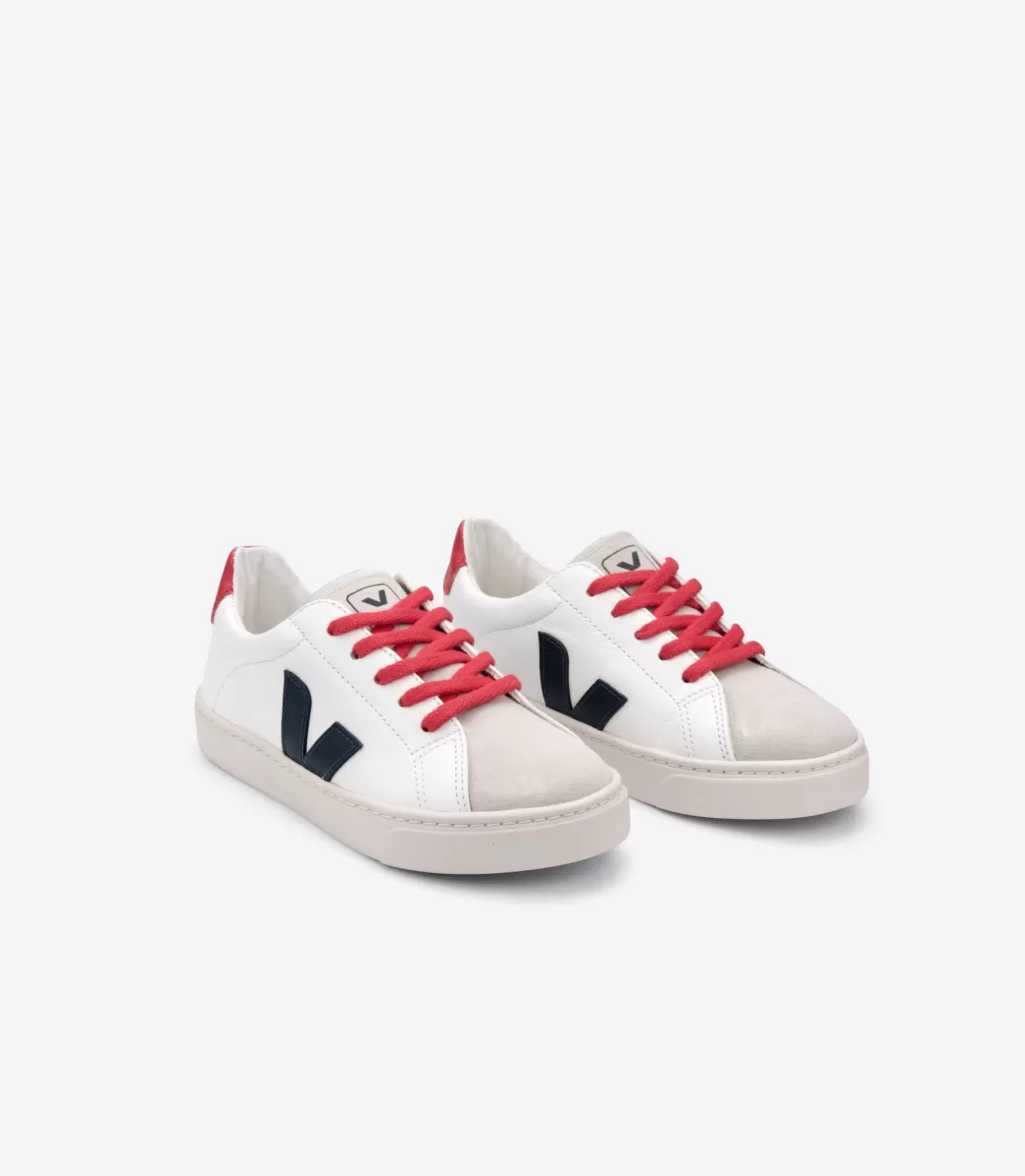 VEJA ESPLAR LACES LEATHER WHITE NAUTICO PEKIN< Esplar