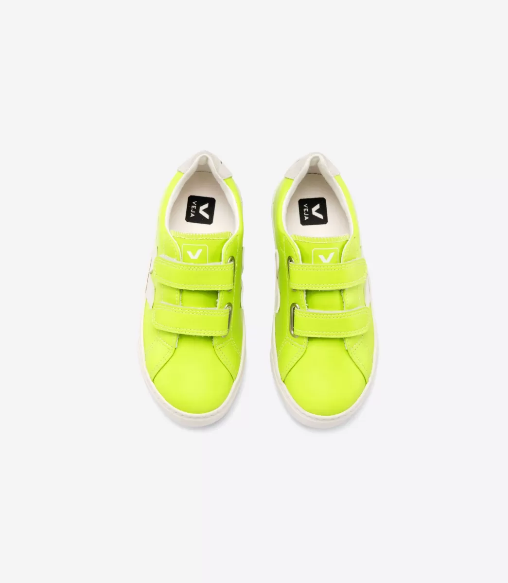 VEJA ESPLAR LEATHER JAUNE FLUO PIERRE<Crianças Crianças