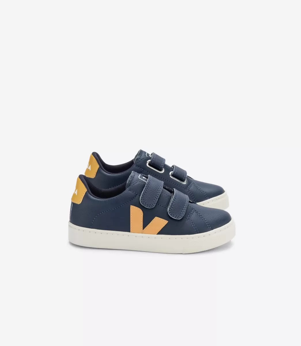 VEJA ESPLAR LEATHER NAUTICO MOUTARDE< Esplar