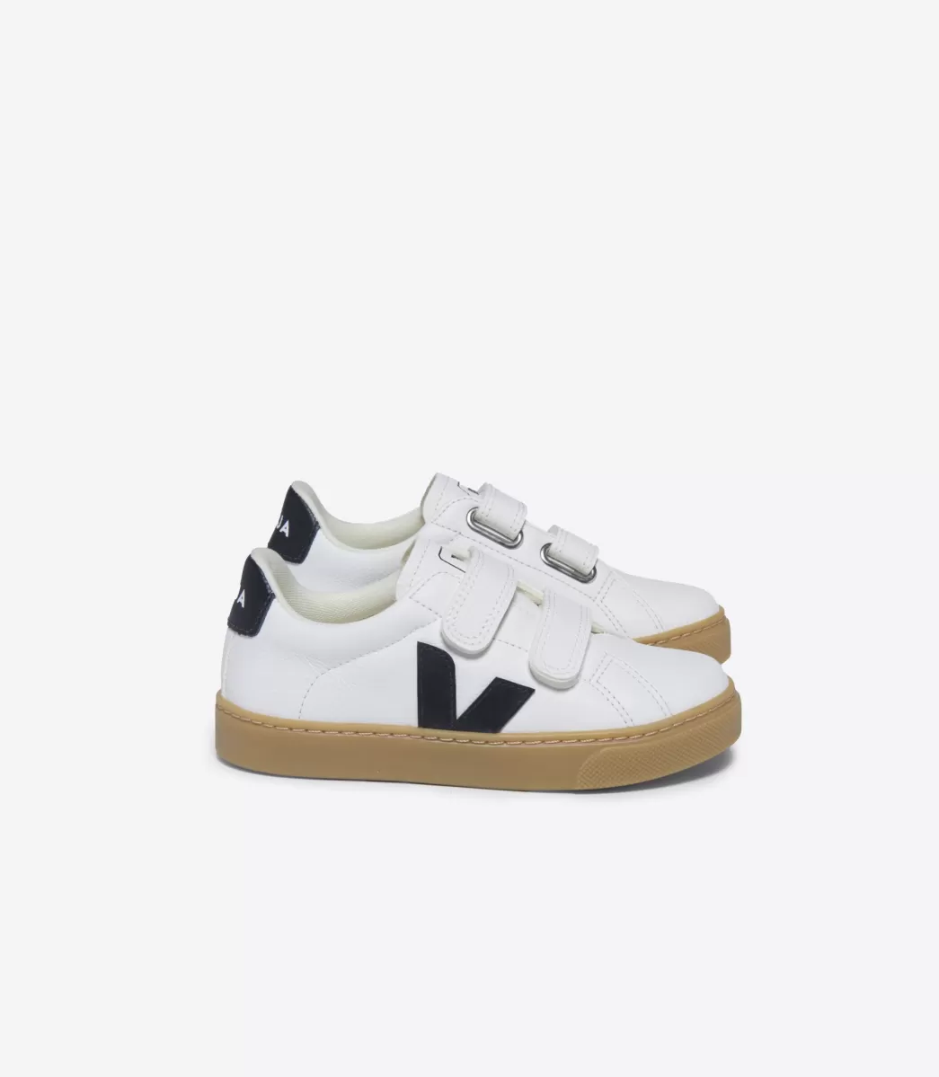 VEJA ESPLAR LEATHER WHITE BLACK NATURAL< Esplar