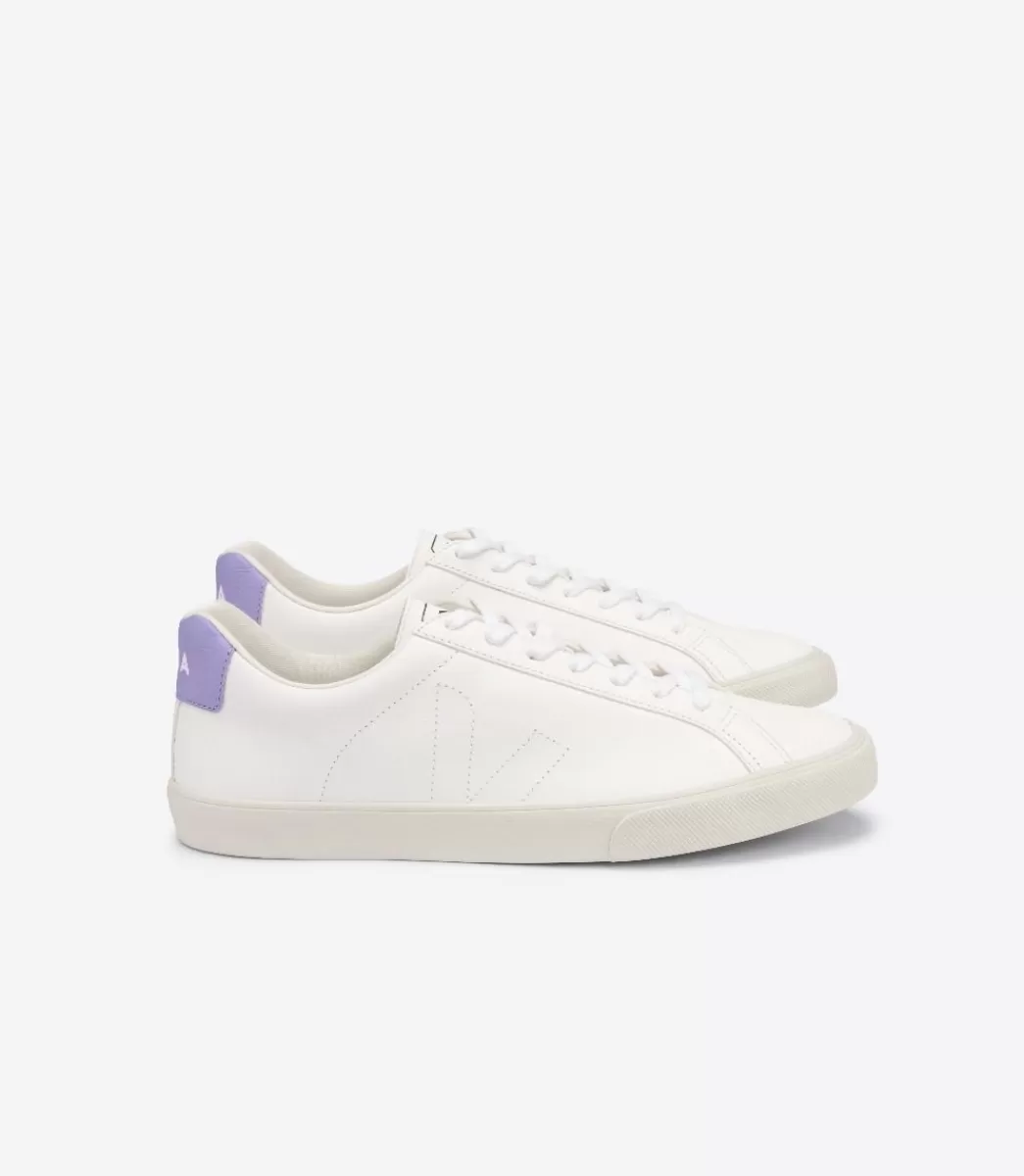 VEJA ESPLAR LEATHER WHITE LAVANDE< Adulto