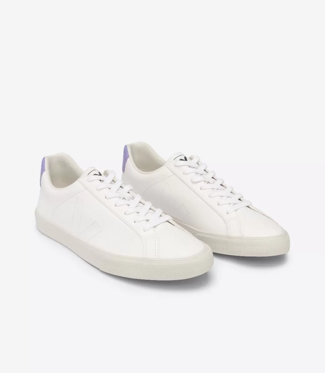 VEJA ESPLAR LEATHER WHITE LAVANDE< Adulto