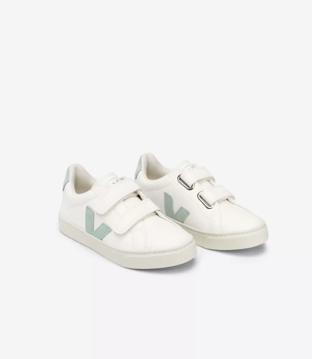 VEJA ESPLAR LEATHER WHITE MATCHA< Esplar