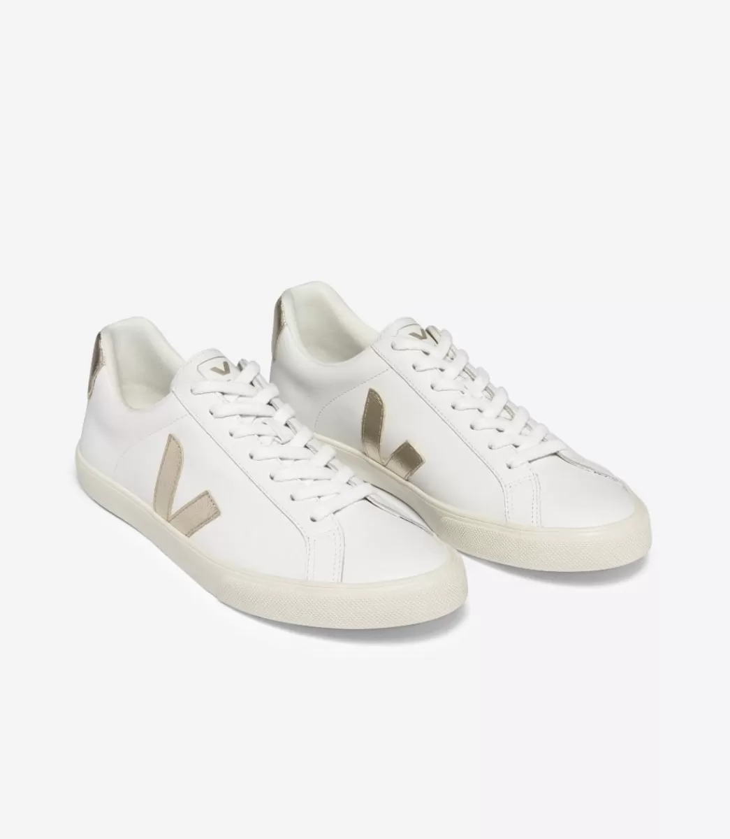 VEJA ESPLAR LEATHER WHITE PLATINE<MULHER Esplar