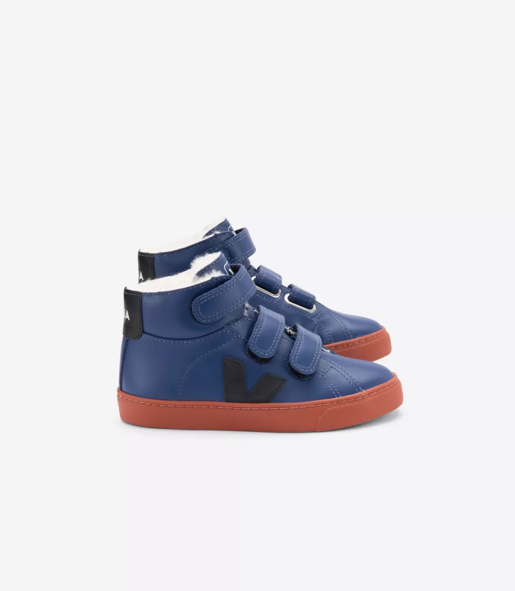 VEJA ESPLAR MID FURED LEATHER COBALT RUST<Crianças Crianças