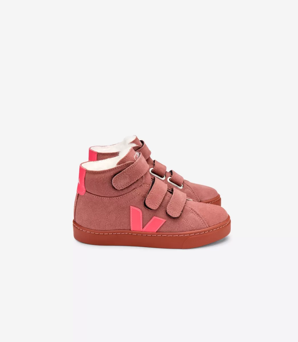 VEJA ESPLAR MID FURED SUEDE DIRED PETAL ROSE FLUO<Crianças Crianças