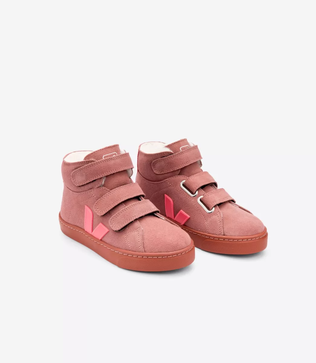 VEJA ESPLAR MID FURED SUEDE DIRED PETAL ROSE FLUO<Crianças Crianças