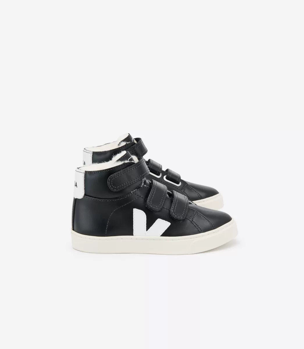 VEJA ESPLAR MID LEATHER FURED BLACK<Crianças Crianças