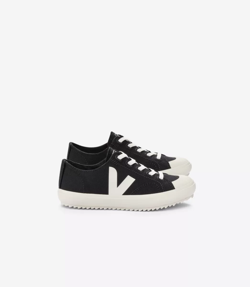 VEJA FLIP ELASTIC LACES CANVAS BLACK PIERRE< Criança | Vegan