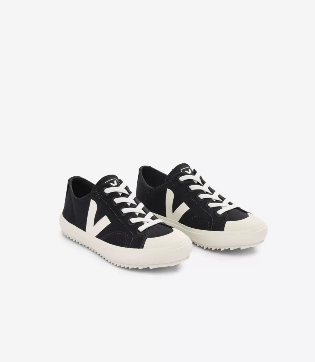 VEJA FLIP ELASTIC LACES CANVAS BLACK PIERRE< Criança | Vegan