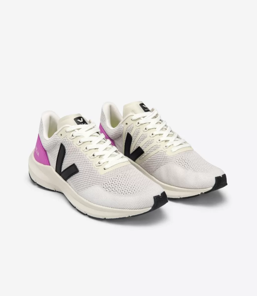 VEJA MARLIN V-KNIT CHALK BLACK ULTRAVIOLET<MULHER Road Running | Adulto