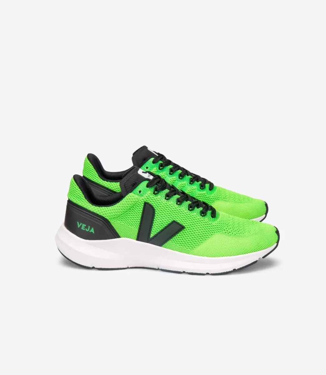 VEJA MARLIN V-KNIT VERT FLUO BLACK< Adulto