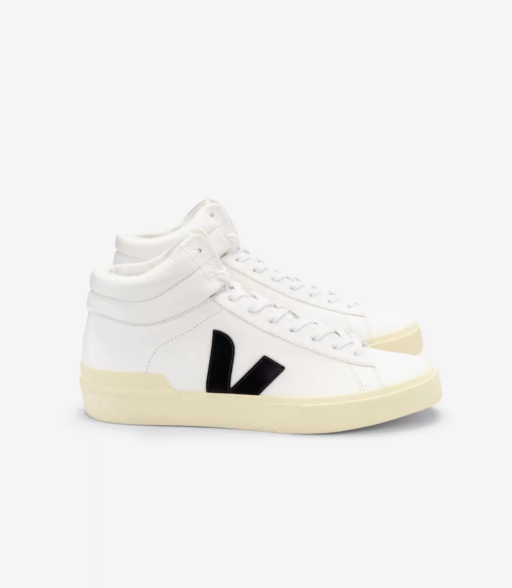 VEJA MINOTAUR LEATHER WHITE BLACK BUTTER<MULHER Minotaur | Minotaur