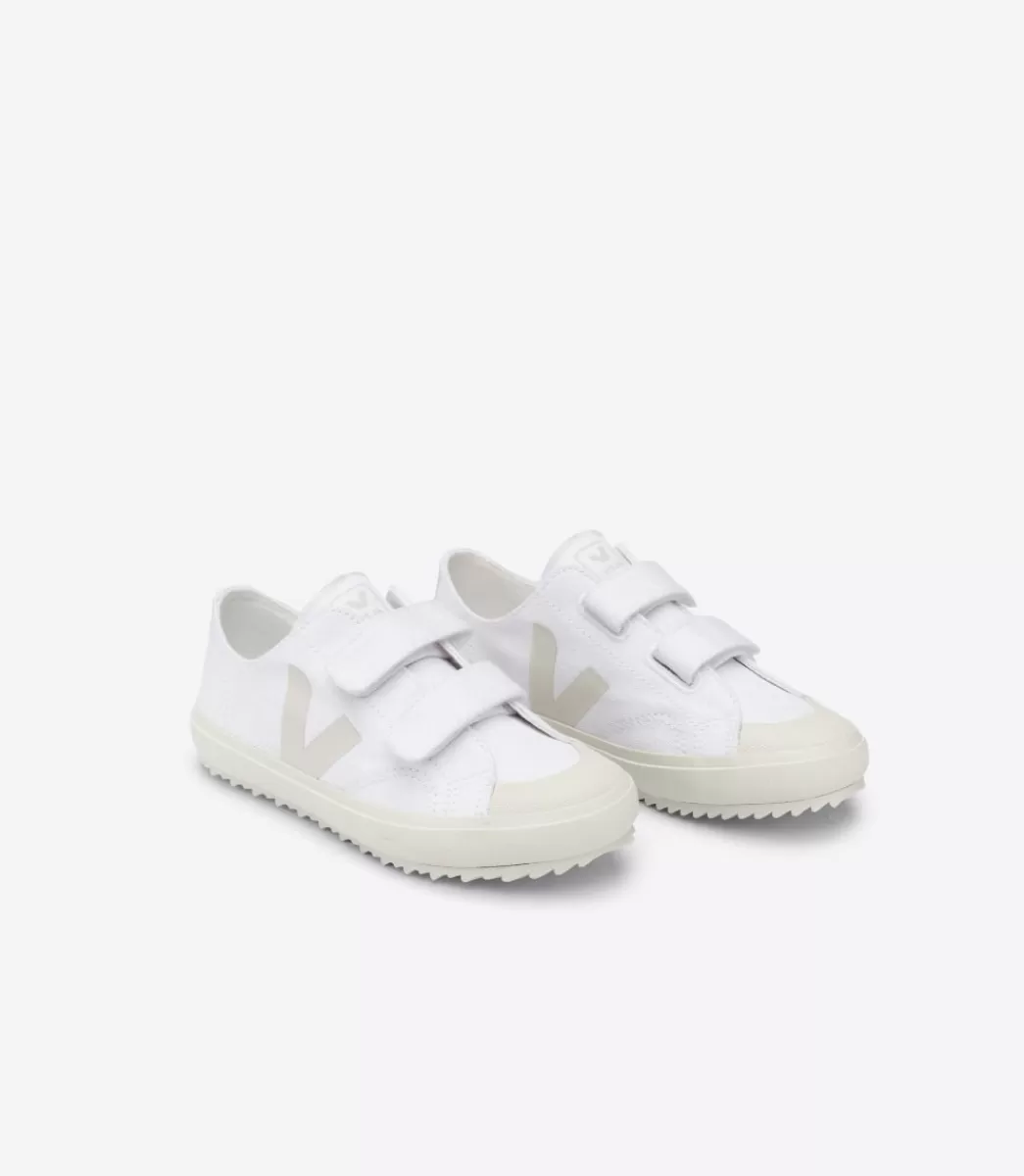 VEJA OLLIE CANVAS WHITE PIERRE< Criança | Vegan