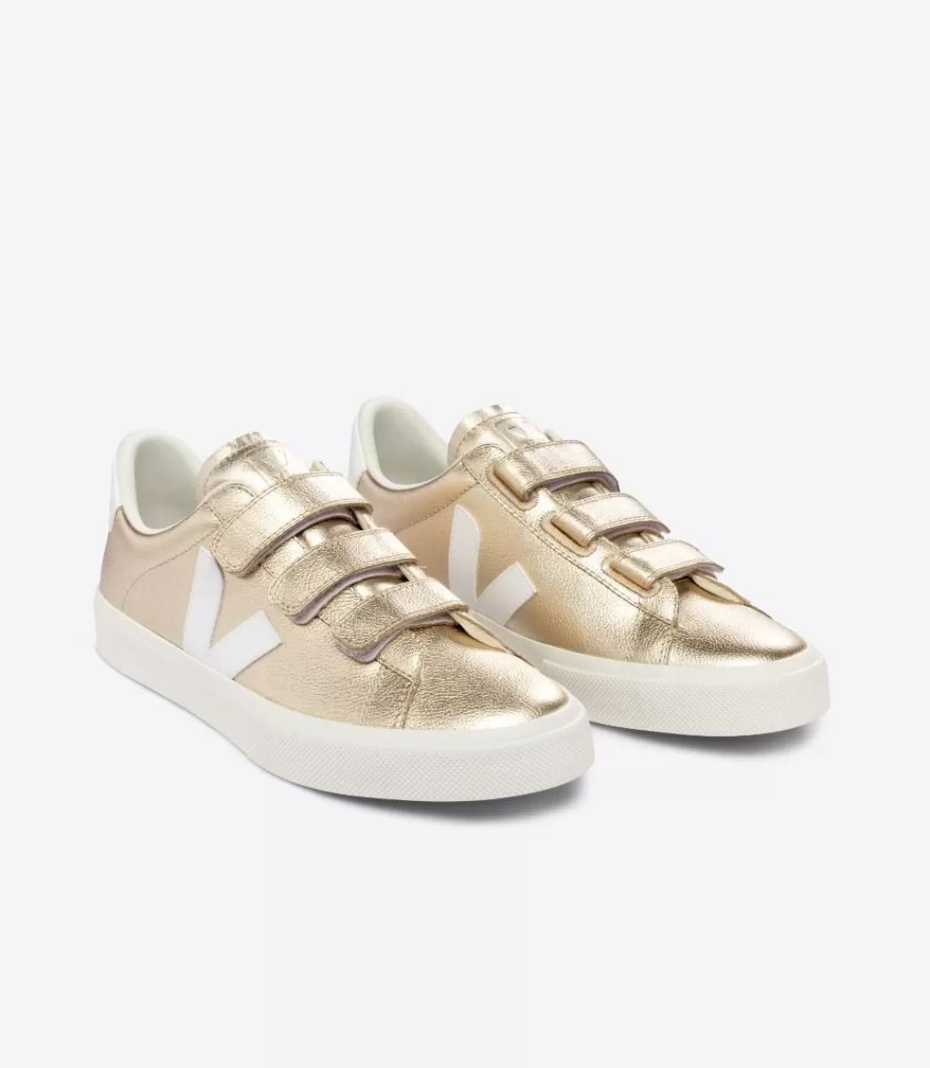 VEJA RECIFE LEATHER PLATINE WHITE<MULHER Recife