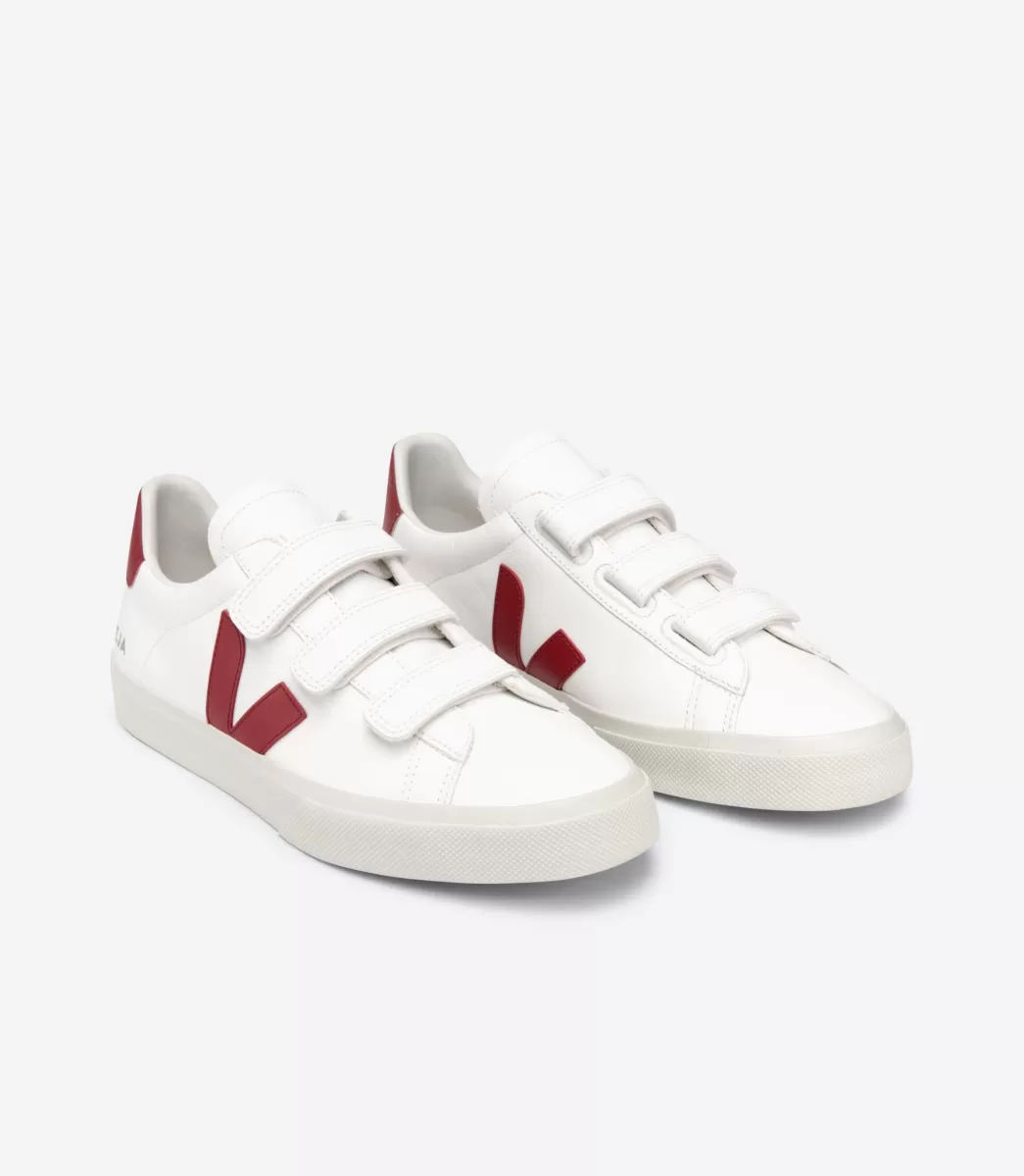 VEJA RECIFE LEATHER WHITE MARSALA<MULHER Recife | Recife