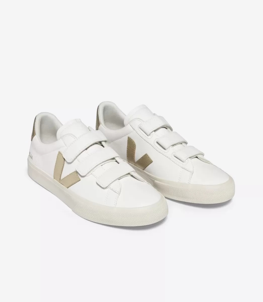 VEJA RECIFE LEATHER WHITE PLATINE<MULHER Recife