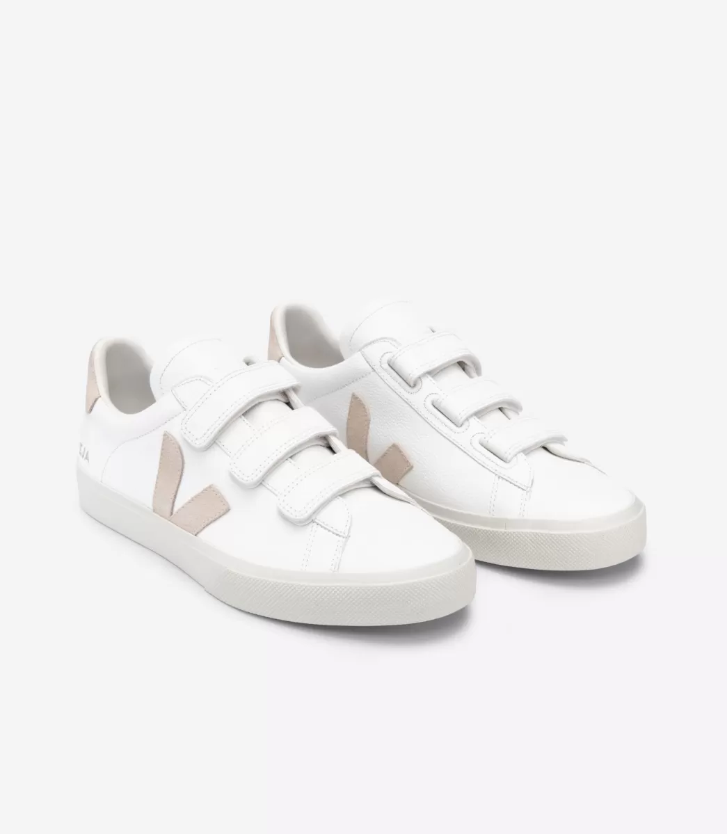 VEJA RECIFE LEATHER WHITE SABLE< Adulto