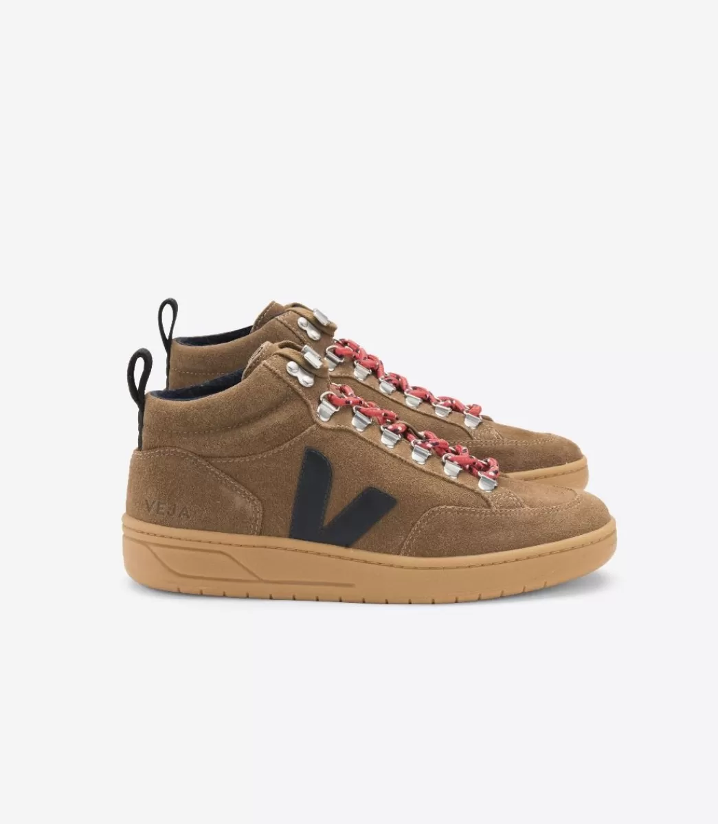 VEJA RORAIMA SUEDE BROWN BLACK NATURAL SOLE< Adulto