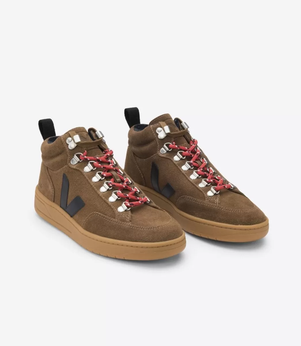 VEJA RORAIMA SUEDE BROWN BLACK NATURAL SOLE< Adulto