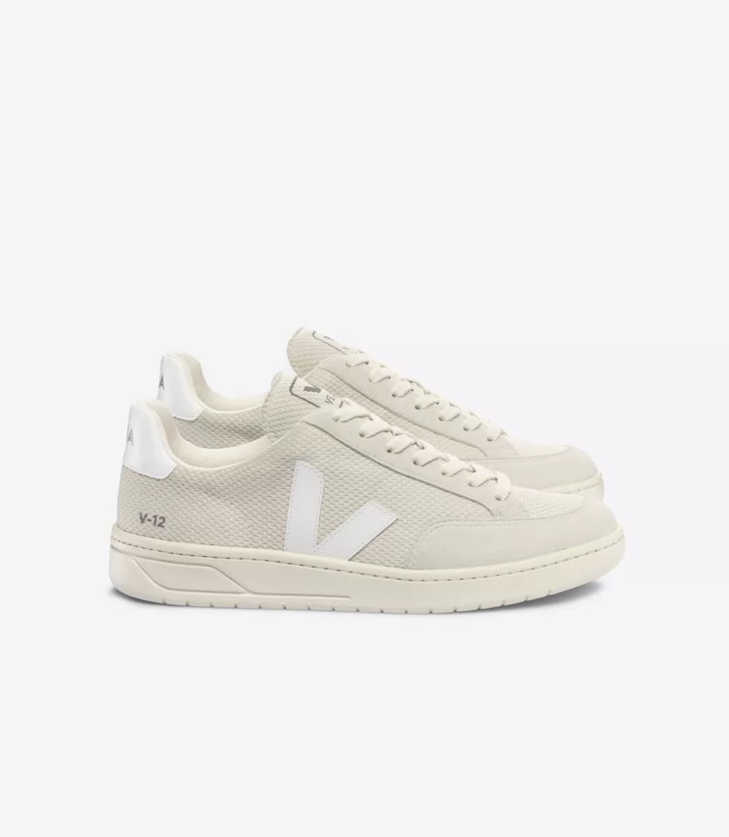 VEJA V-12 ALVEOMESH NATURAL WHITE<MULHER Adulto | Vegan