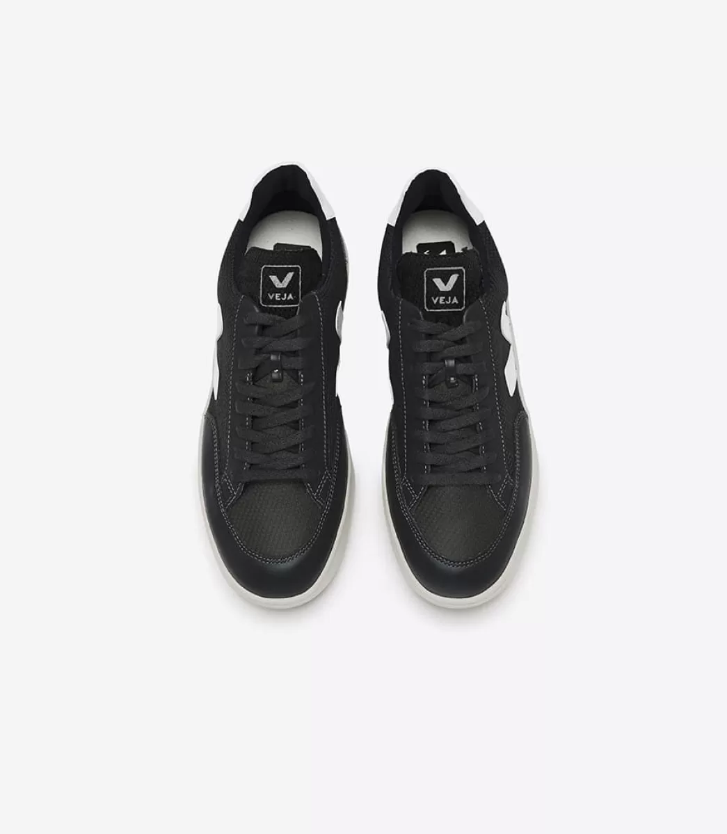 VEJA V-12 B-MESH BLACK WHITE< Adulto