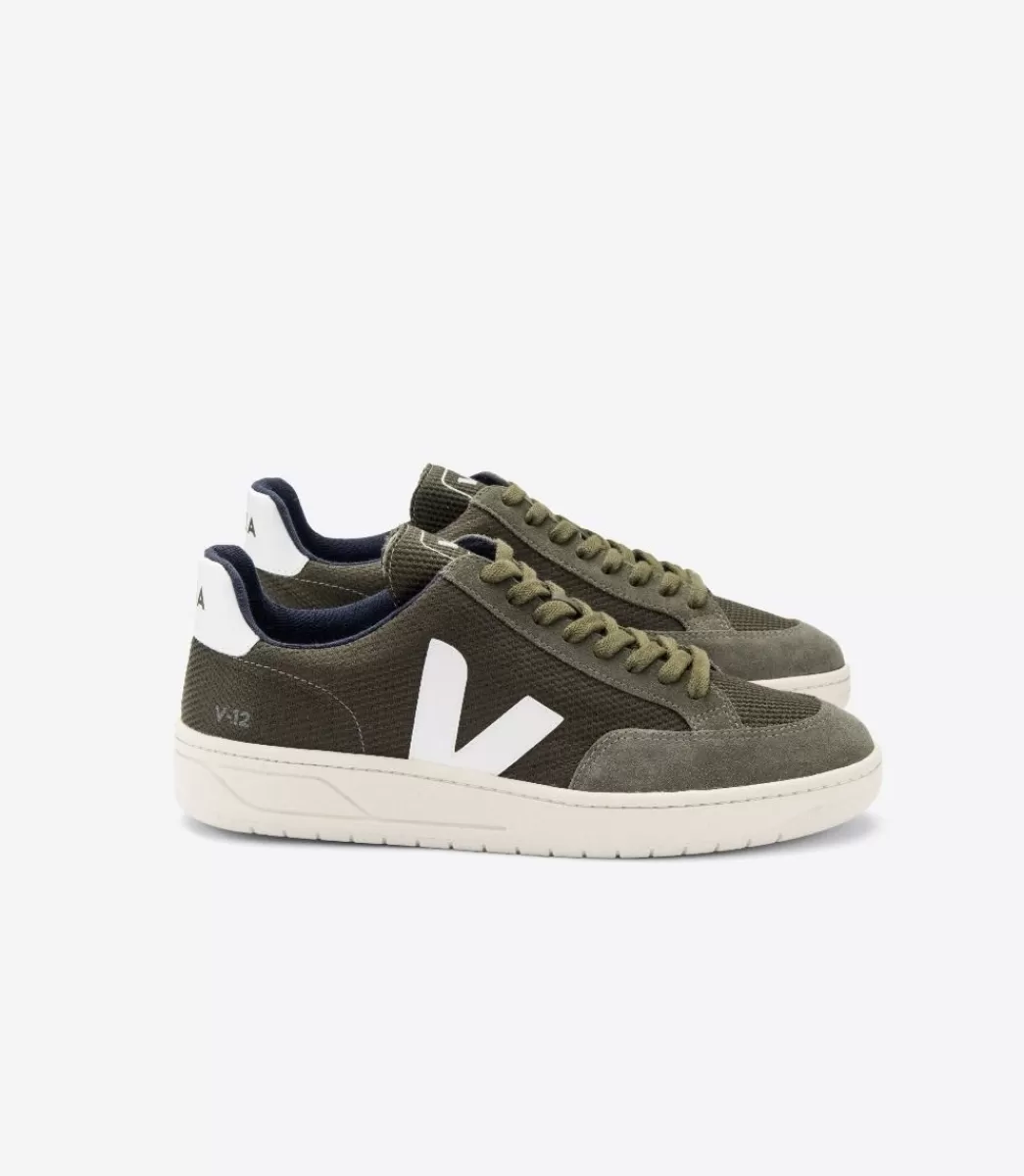 VEJA V-12 B-MESH OLIVE WHITE< Adulto